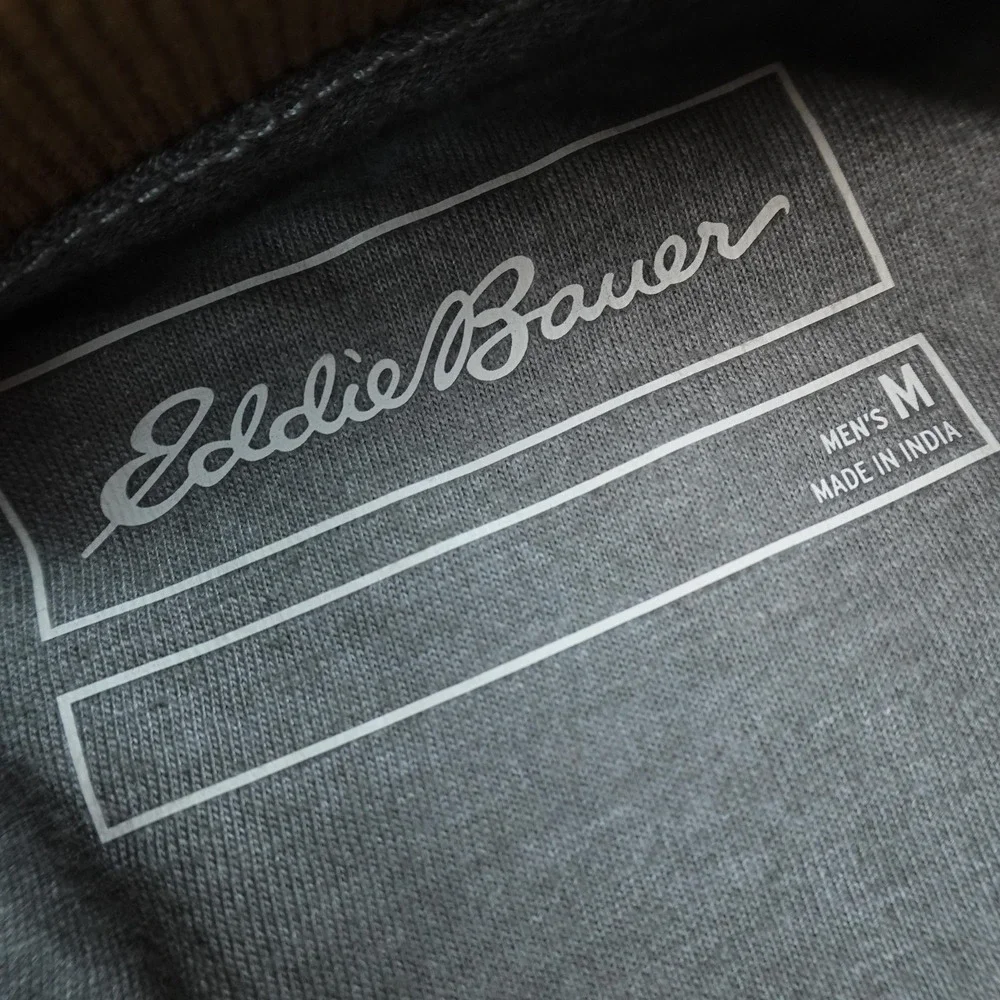 NEW Eddie Bauer Shirt Mens M Brown Thermal Crewneck Long Sleeve Waffle Knit Hike - Picture 5 of 11
